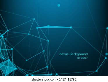 Abstract connecting dots and lines. Connection science background. Vector illustration