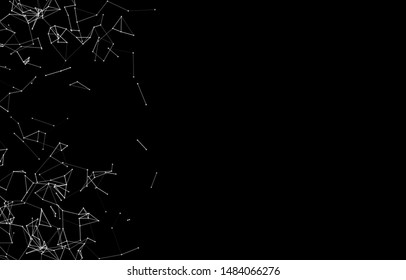 Abstract connecting dots and lines. Connection science and technology background. Vector illustration