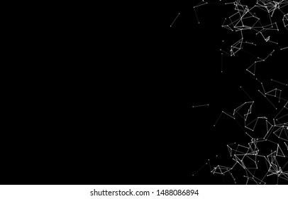 Abstract connecting dots and lines. Connection science and technology background. Vector illustration