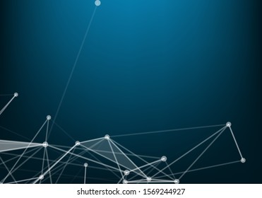 Abstract connecting dots and lines. Connection science background. Vector illustration