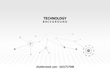 Abstract connecting dots and lines. Connection science background. Vector illustration