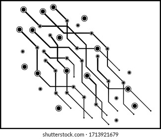 Abstract connecting dots and lines. Connection science background.technology background. Vector illustration