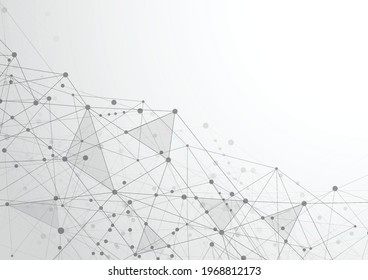 Abstract connecting dots and lines. Connection science background. Vector illustration
