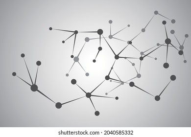 Abstract connecting dots and lines. Connection science background. Vector illustration