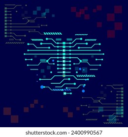 Abstract connecting dots and lines. Connection science background