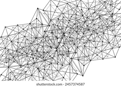 Abstract connecting dots and lines. Connection science and technology background. Vector illustration