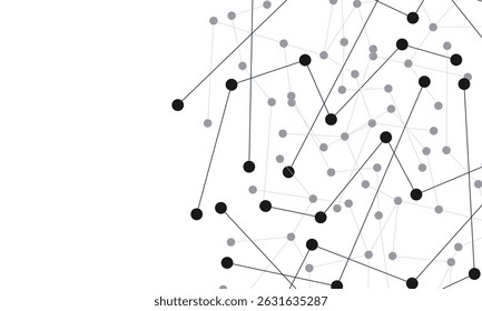 Abstract connecting dots and lines. Connection science and technology background. Vector illustration
