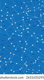 Abstract connecting dots and lines. Connection science and technology background. Vector illustration