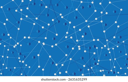 Abstrakte verbindende Punkte und Linien. Verbundenheit Wissenschaft und Technologie Hintergrund. Vektorgrafik