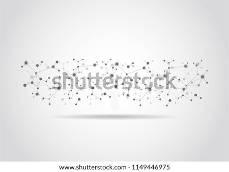 Abstract connecting dots and lines. Connection science background. Vector illustration
