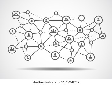 Abstract connecting dots and lines with geometric background. Modern technology connection science, Polygonal structure background. Vector illustration
