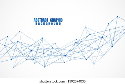 Puntos y líneas de conexión abstractos con fondo geométrico. Ciencia moderna de conexión tecnológica, fondo de estructura poligonal. Ilustración del vector