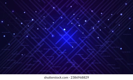 Abstract connecting dots and lines for network connection, cyber science tech, big data visualization and digital communication technology background. Network illustration.