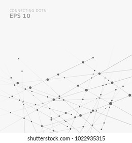 Abstract connecting dots and lines, Polygonal background, technology design, vector illustrator