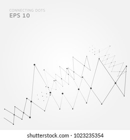 Abstract connecting dots and lines, Polygonal background, technology design, vector illustrator