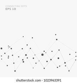 Abstract connecting dots and lines, Polygonal background, technology design, vector illustrator