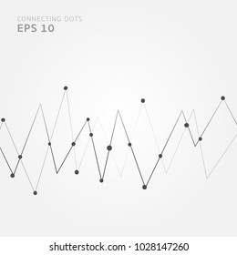 Abstract connecting dots and lines, Polygonal background, technology design, vector illustrator