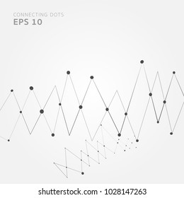 Abstract connecting dots and lines, Polygonal background, technology design, vector illustrator