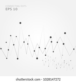 Abstract connecting dots and lines, Polygonal background, technology design, vector illustrator