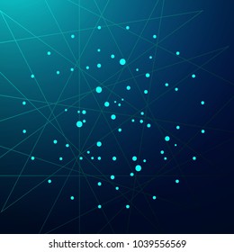 Abstract connecting dots and lines, Polygonal background, technology design, vector illustrator