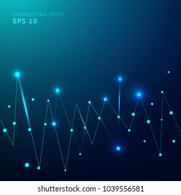 Abstract connecting dots and lines, Polygonal background, technology design, vector illustrator