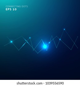 Abstract connecting dots and lines, Polygonal background, technology design, vector illustrator