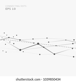 Abstract connecting dots and lines, Polygonal background, technology design, vector illustrator