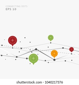 Abstract connecting dots and lines, Polygonal background, technology design, vector illustrator