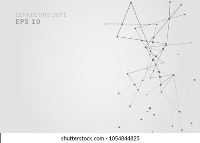 Abstract connecting dots and lines, Polygonal background, technology design, vector illustrator