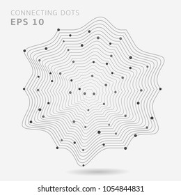 Abstract connecting dots and lines, Polygonal background, technology design, vector illustrator
