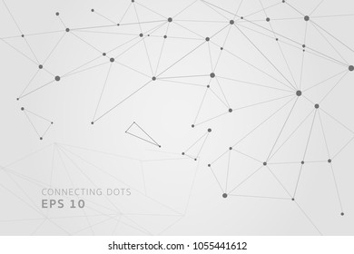 Abstract connecting dots and lines, Polygonal background, technology design, vector illustrator