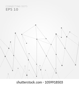Abstract connecting dots and lines, Polygonal background, technology design, vector illustrator