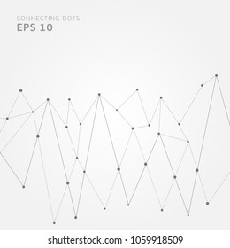 Abstract connecting dots and lines, Polygonal background, technology design, vector illustrator
