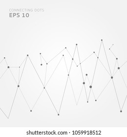 Abstract connecting dots and lines, Polygonal background, technology design, vector illustrator