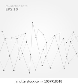 Abstract connecting dots and lines, Polygonal background, technology design, vector illustrator