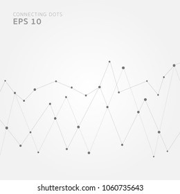 Abstract connecting dots and lines, Polygonal background, technology design, vector illustrator