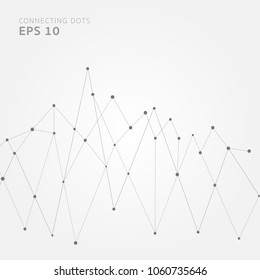 Abstract connecting dots and lines, Polygonal background, technology design, vector illustrator
