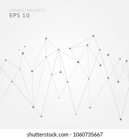 Abstract connecting dots and lines, Polygonal background, technology design, vector illustrator
