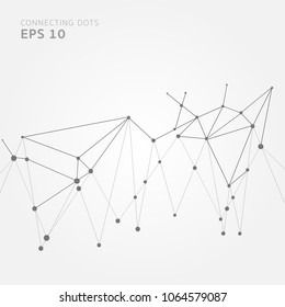 Abstract connecting dots and lines, Polygonal background, technology design, vector illustrator