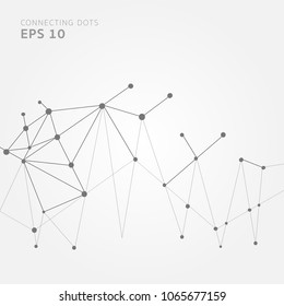 Abstract connecting dots and lines, Polygonal background, technology design, vector illustrator