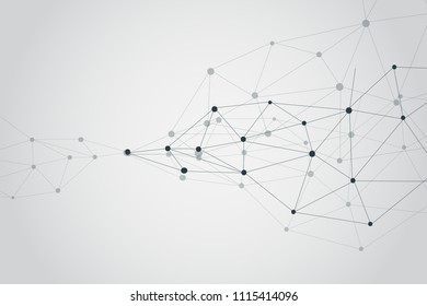 Abstract connecting dots and lines, Polygonal background, technology design, vector illustrator