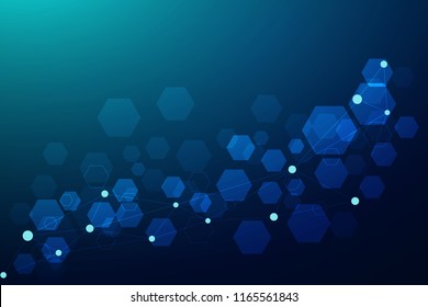 Abstract connecting dots and lines, Polygonal background, technology design, vector illustrator