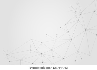Abstract connecting dots and lines, Polygonal background, technology design, vector illustrator
