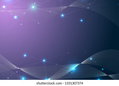 Abstract connecting dots and lines, Polygonal background, technology design, vector illustrator