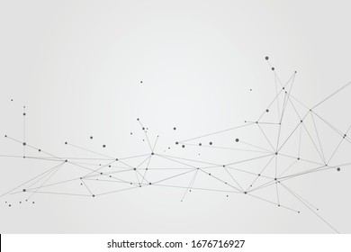 Abstract connecting dots and lines, Polygonal background, technology design, vector illustrator