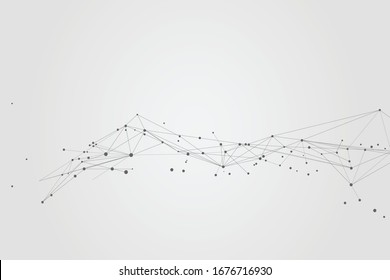 Abstract connecting dots and lines, Polygonal background, technology design, vector illustrator