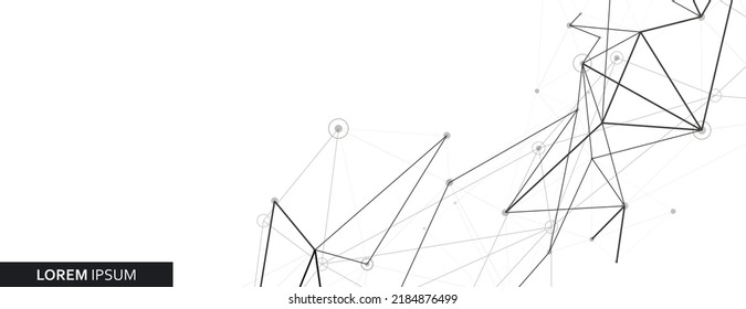 Abstract connecting dots and lines. Polygonal creative background. Technology design. Vector illustration