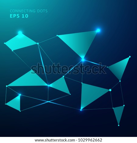 Abstract connecting dots and lines, Polygonal background, technology design, vector illustrator