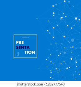 Abstract connecting dots and lines for science and technology background. Vector illustration.
