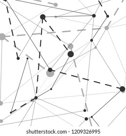 Abstract connecting dots and lines and technology background.